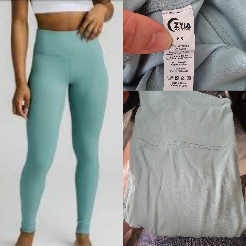 ZYIA Light Blue Seafoam Unity Leggings 6-8